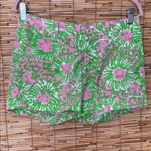 Lilly Pulitzer Vibrant Green and Pink Women's Shorts